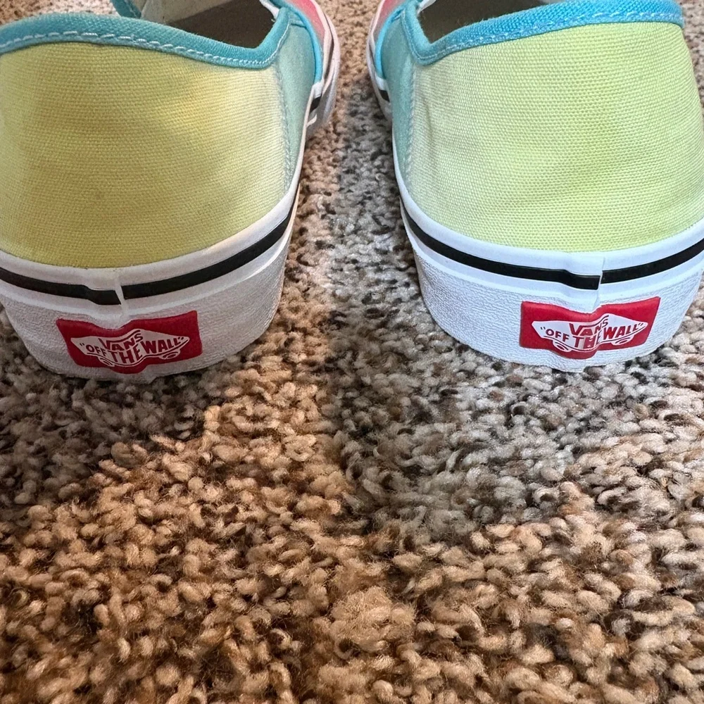 Vans Women's Ombré Slip-On Shoes - Pink and Blue - Picture 4 of 5
